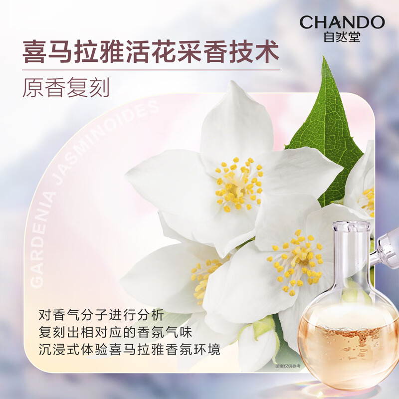 自然堂雪肌焕亮栀子花香柔嫩沐浴露600g持久留香保湿滋润沐浴液高清大图