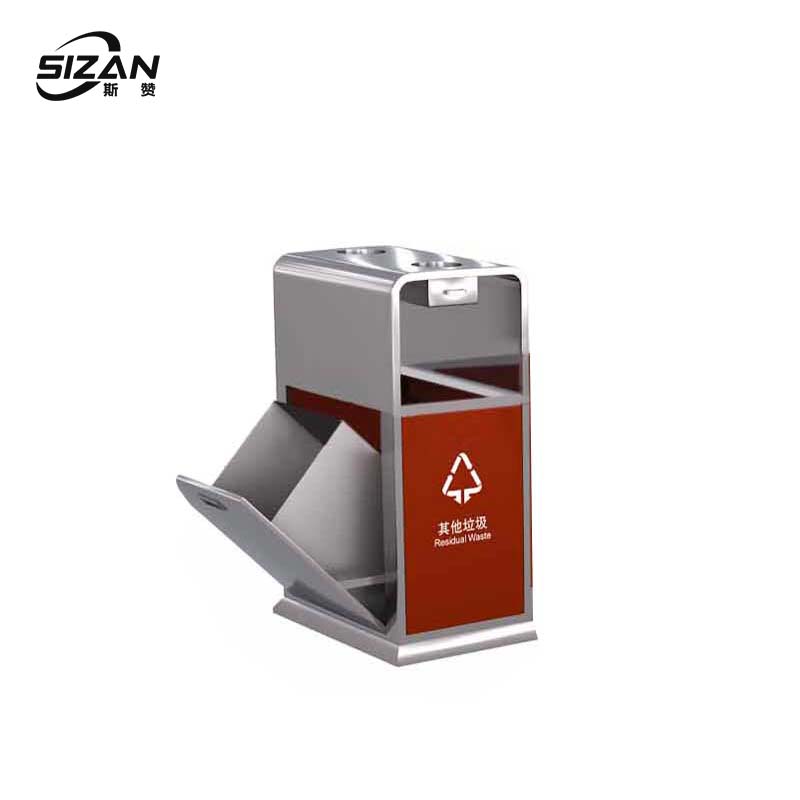 斯赞 站台分类垃圾桶 SZT180-B 个高清大图