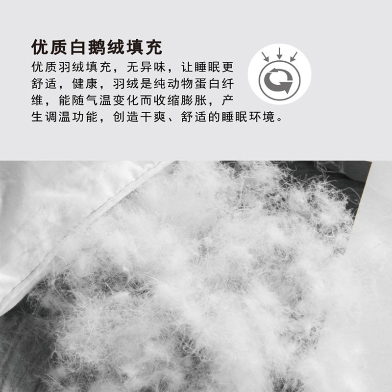 芳恩 奢华全棉白鹅绒被 FN-B480 200*230CM高清大图