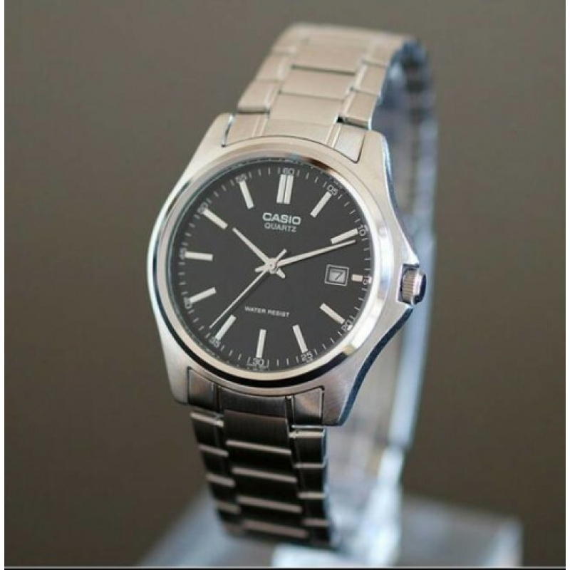 casio卡西欧手表美版正品钢带防水时尚商务石英表男士腕表mtp1303d