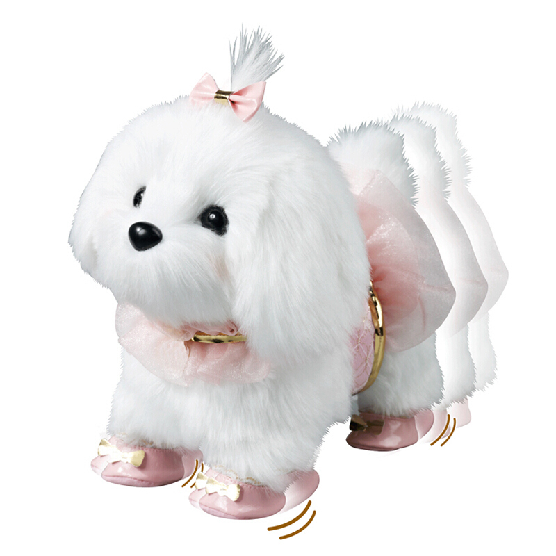 公主的马尔济斯宠物狗玩具儿童仿真电子宠物狗女孩过家家小伶玩具套装