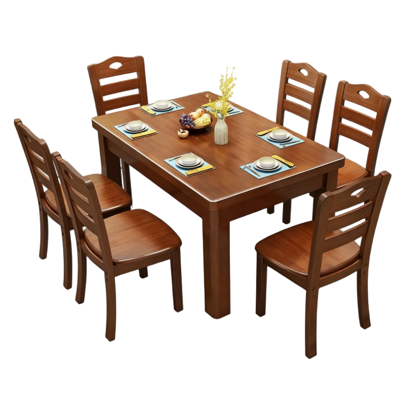 烁恒 餐桌六椅套高清大图