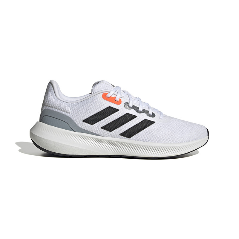 adidas Runfalcon 3.0 Cloudfoam 减震防滑耐磨 低帮 跑步鞋 男款 白黑 HP7543