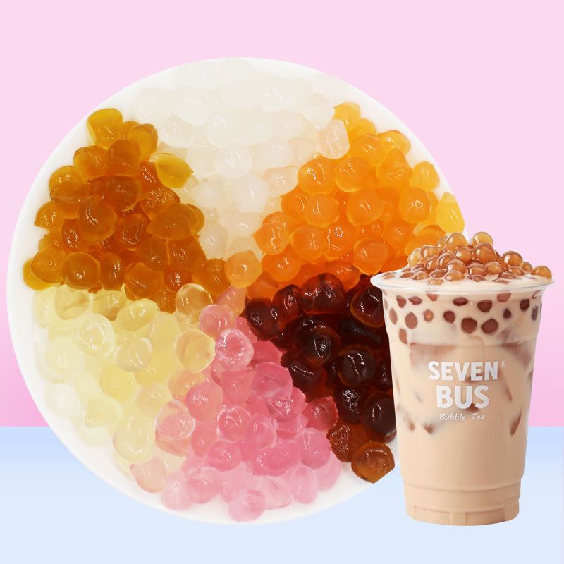 花仙尼寒天晶球500g黑糖焦糖樱花水晶甜心寒天球免煮珍珠奶茶专用寒天