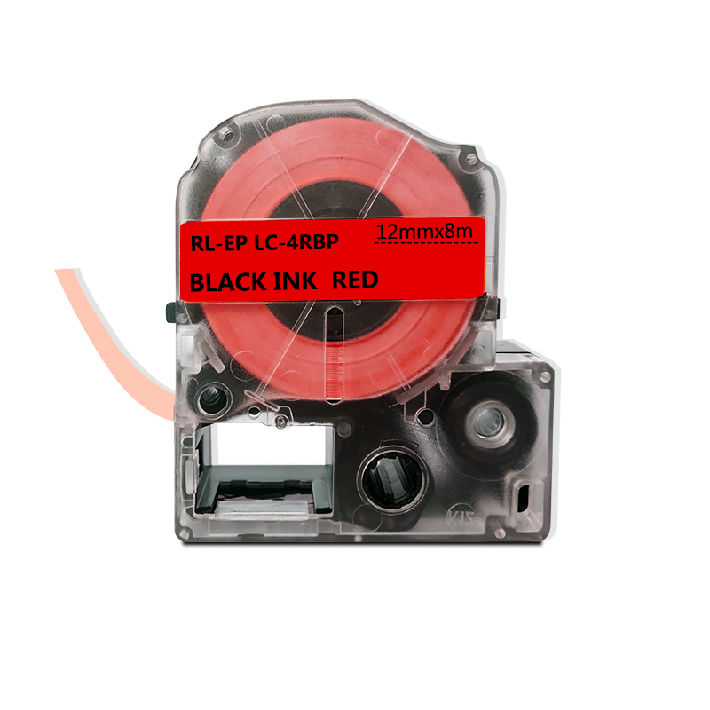 e代经典 12mm红底黑字标签色带 适用爱普生EPSON LW300;LW400;LW700 600P LK-4RBP
