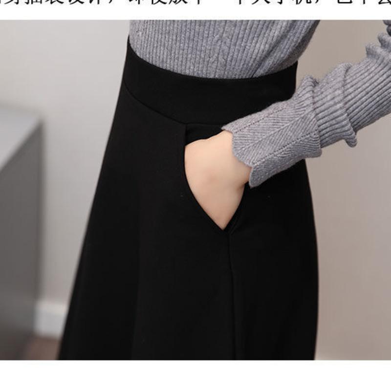 春夏季天丝长裙高腰半身裙女长款裙子新款2021年松紧腰百搭大摆裙 黑色[天丝锦棉] 6688款有口袋 S 建议[75-9