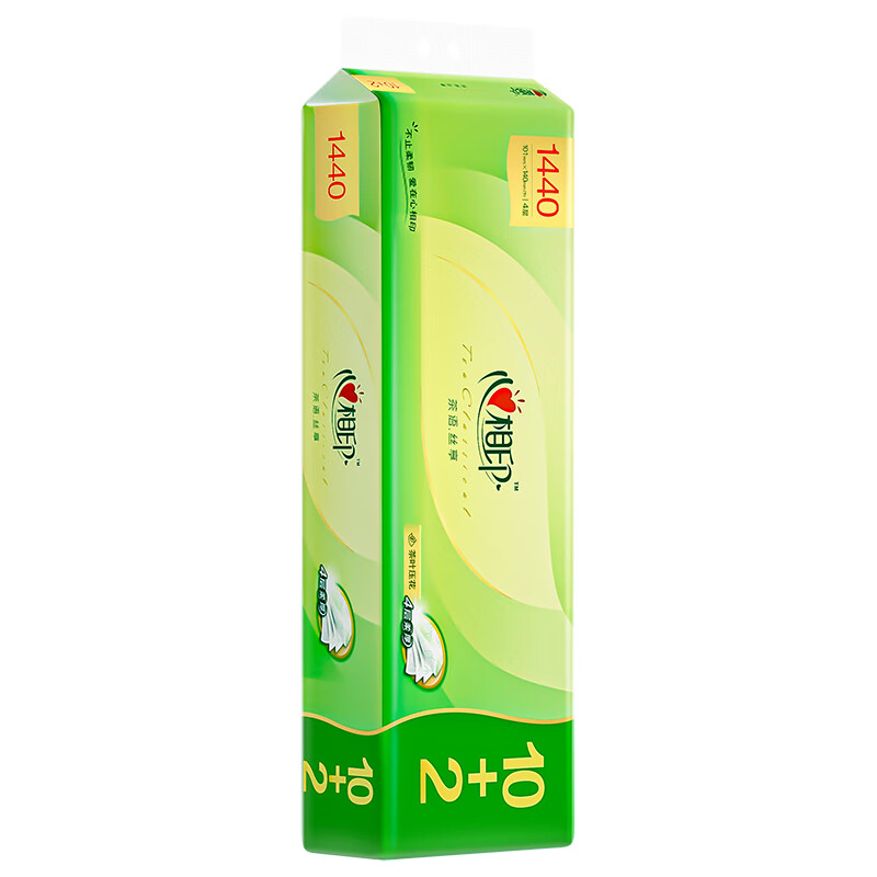 心相印 茶语丝享120g*12粒*3提 四层卷筒卫生纸 3BT1712高清大图