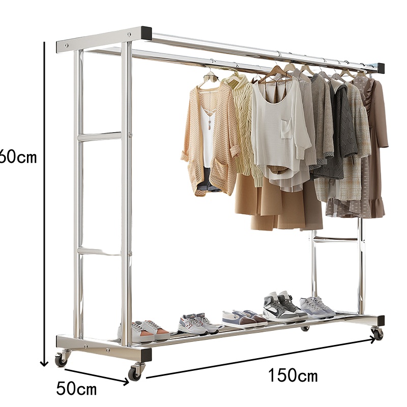 珂攸洋单层移动晾衣架个高清大图