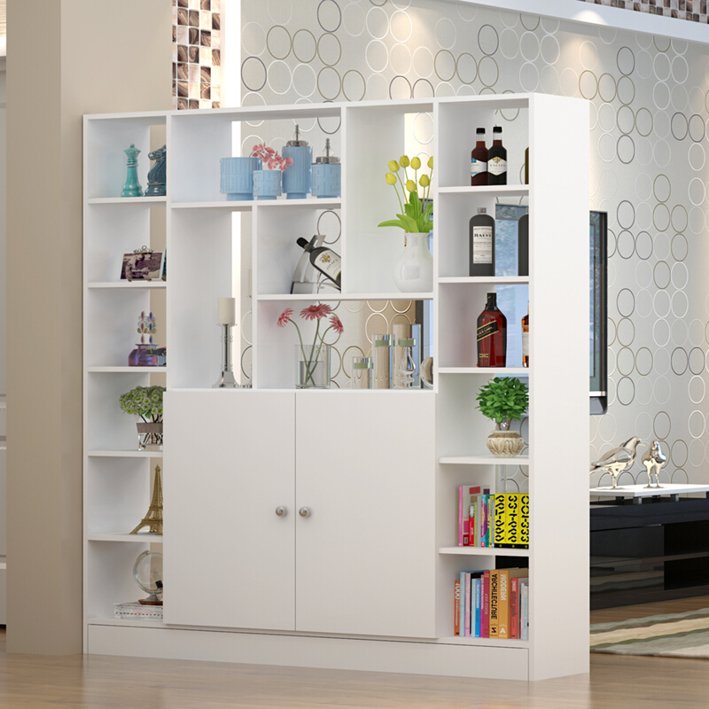 现代玄关柜厅柜客厅柜装饰柜地柜酒柜2双附格-柚木色款150×30×172