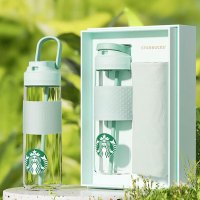 星巴克清透薄荷绿款运动杯套装11157032(710mL水杯+毛巾)