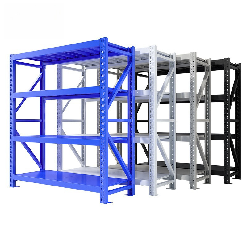 实邦货架12060200cm四层铁制中型组合式货架仓储仓库货架200kg副架一
