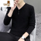 YANXU男士秋季潮流v领薄款毛衣新款鸡心领针织衫百搭帅气套头打底线衣