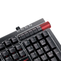雷神K85C 天启机械键盘 青轴黑色 德国Cherry 1680万色 RGB灯光 PBT键帽 104键 吃鸡有线键盘