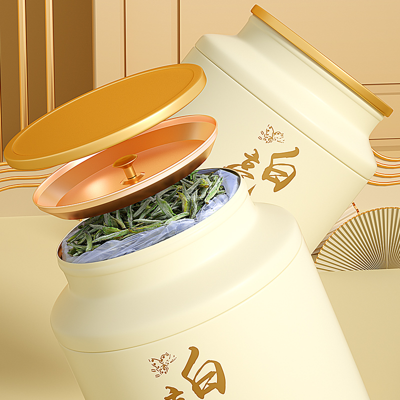 正宗福鼎白茶2022新茶明前特级头采福鼎白毫银针芽春茶叶散装500g高清大图