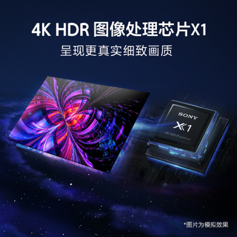 索尼KD-55X80L 55英寸 4K超高清 HDR X1芯片 智能远场语音 杜比视界全景声 高色域智能电视 全面屏设计高清大图