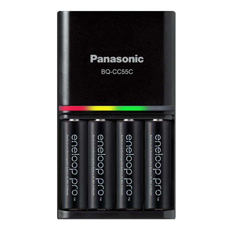 松下爱乐普eneloop 镍氢急速智能5号7号充电器套装附4粒5号高性能K-KJ55HCC40C高清大图