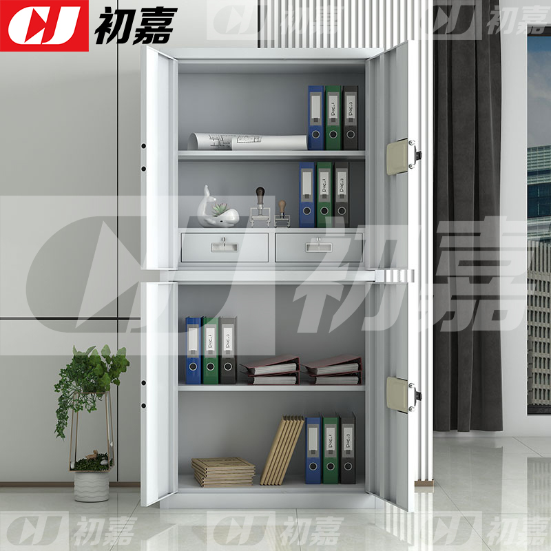 初嘉(CJ)钢制保密柜密码文件柜保密档案资料柜 常规通双节指纹锁