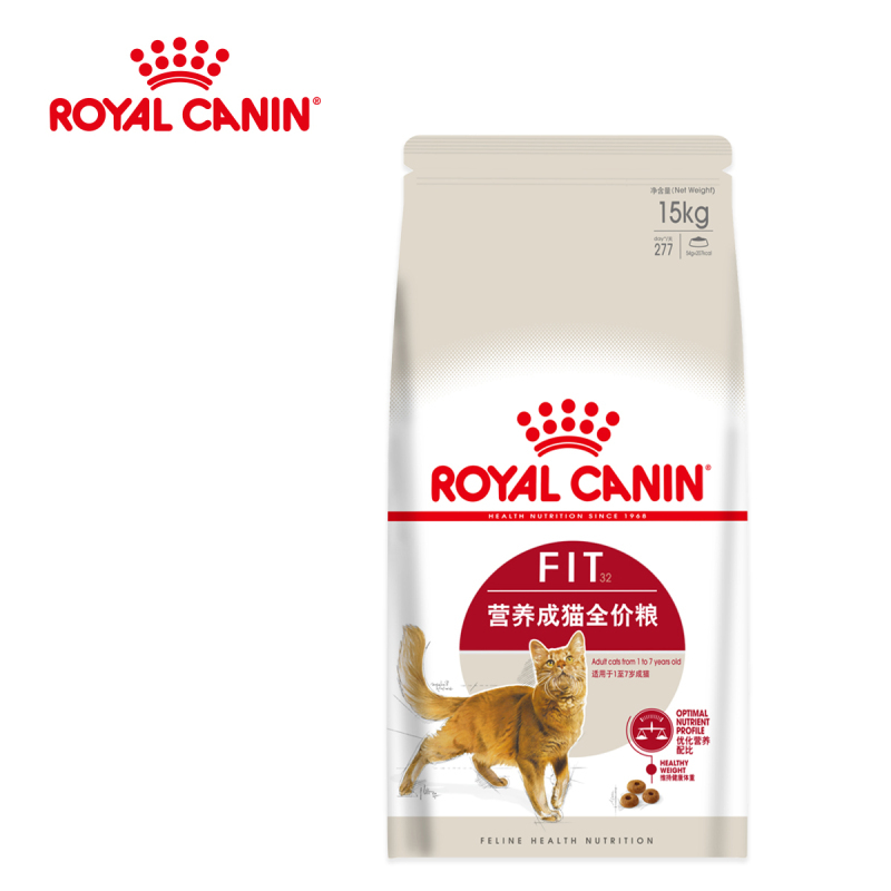 皇家猫粮 F32理想体态营养成猫猫粮减肥猫粮15kg猫粮理想体态 促进毛球排出维持体重