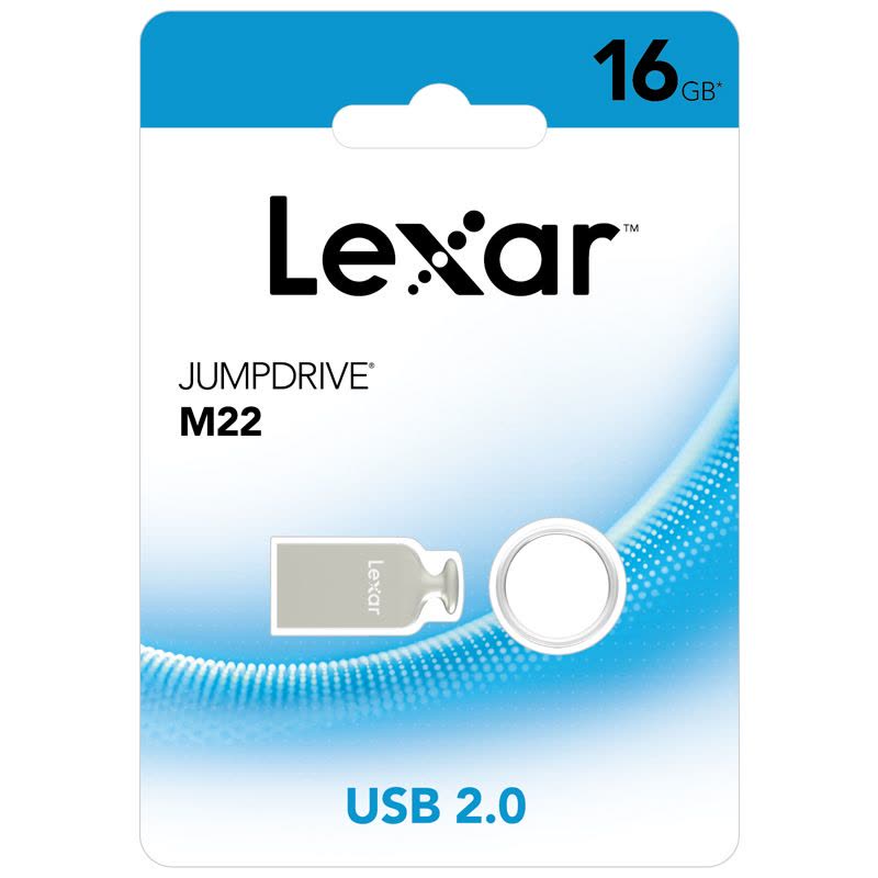 雷克沙(Lexar)M22 U盘 16GB USB2.0电脑车载迷你优盘闪存盘 金属外壳 银色图片