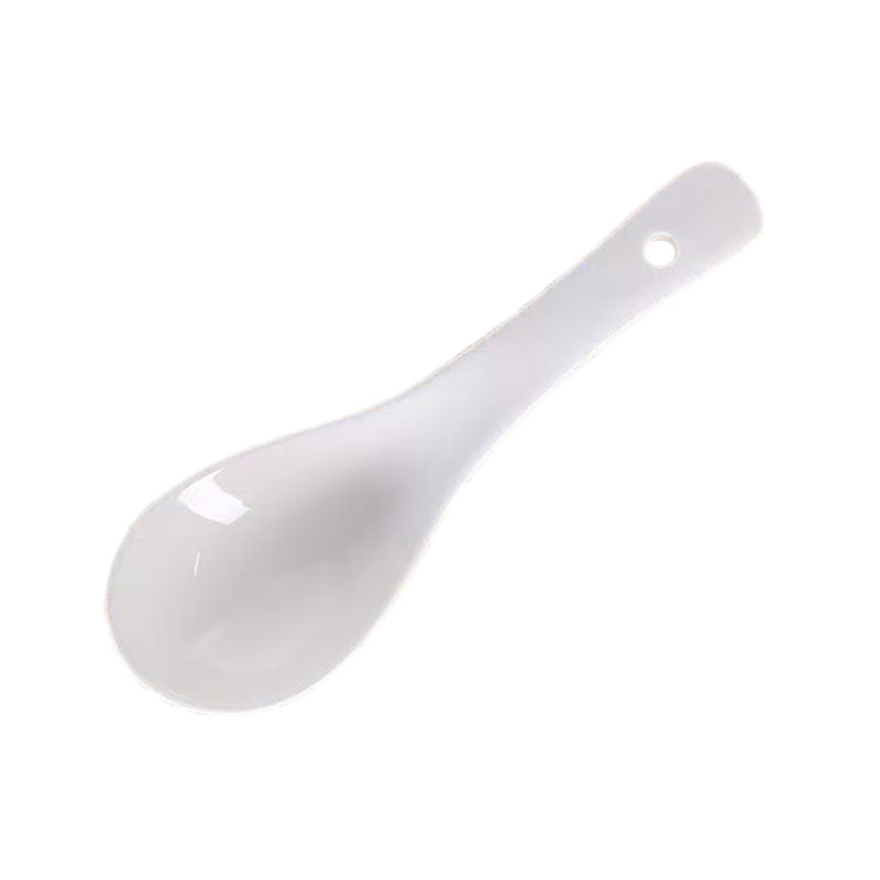 橙亿鸿 包厢餐具纯白骨瓷小汤勺 14*4cm/个高清大图