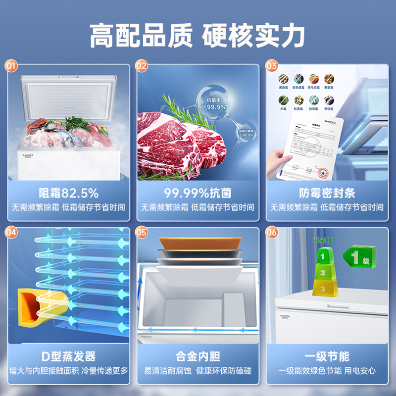澳柯玛 BC/BD-143NE小冰柜家用小型冷藏冷全冻柜冷柜一级单温冰箱
