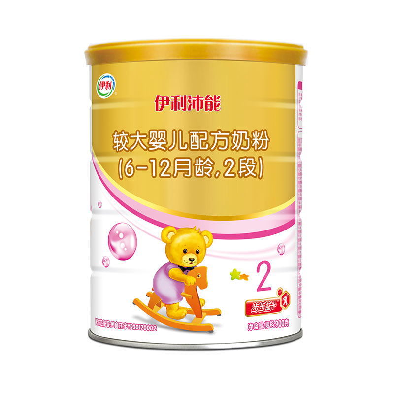 伊利沛能较大婴儿配方奶粉(6-12月龄,2段)900g罐