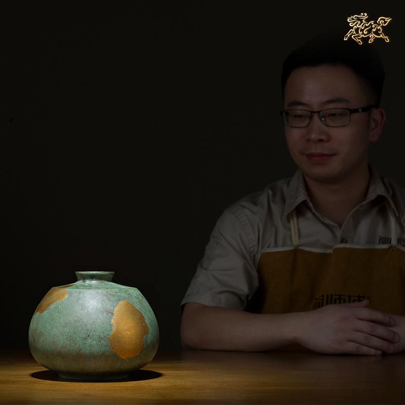 美帮汇全铜摆件《高冈铜器之平形》铜工艺品 家居饰品高清大图