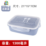 小麦秸秆便当盒分格保鲜盒长方形微波炉学生餐盒上班族饭盒塑料 FENGHOU 乐扣杯+四格小麦饭盒（颜色备注