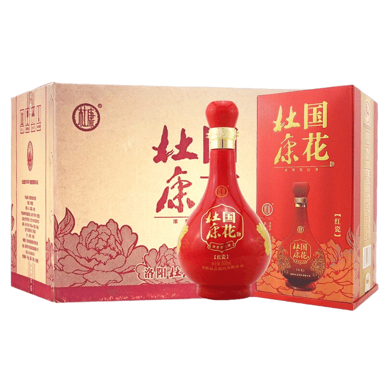 杜康国花 浓香型白酒婚宴喜酒 50度500ml*6瓶整箱