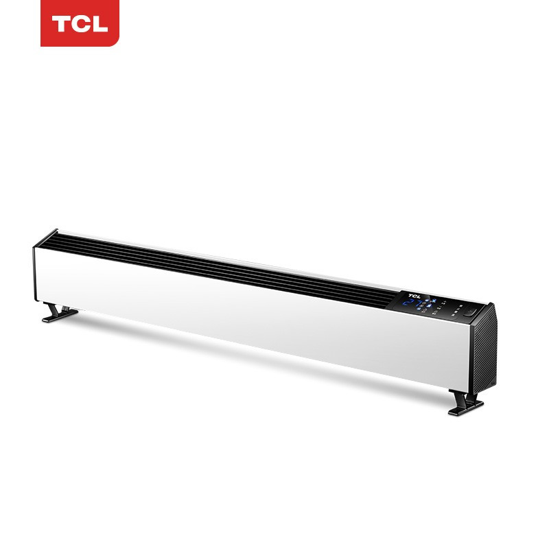 TCL-TN-D22G 踢脚线电取暖器办公室家用卧室智能变频节能省电取暖气大面积铝片加热遥控式暖风机 白色