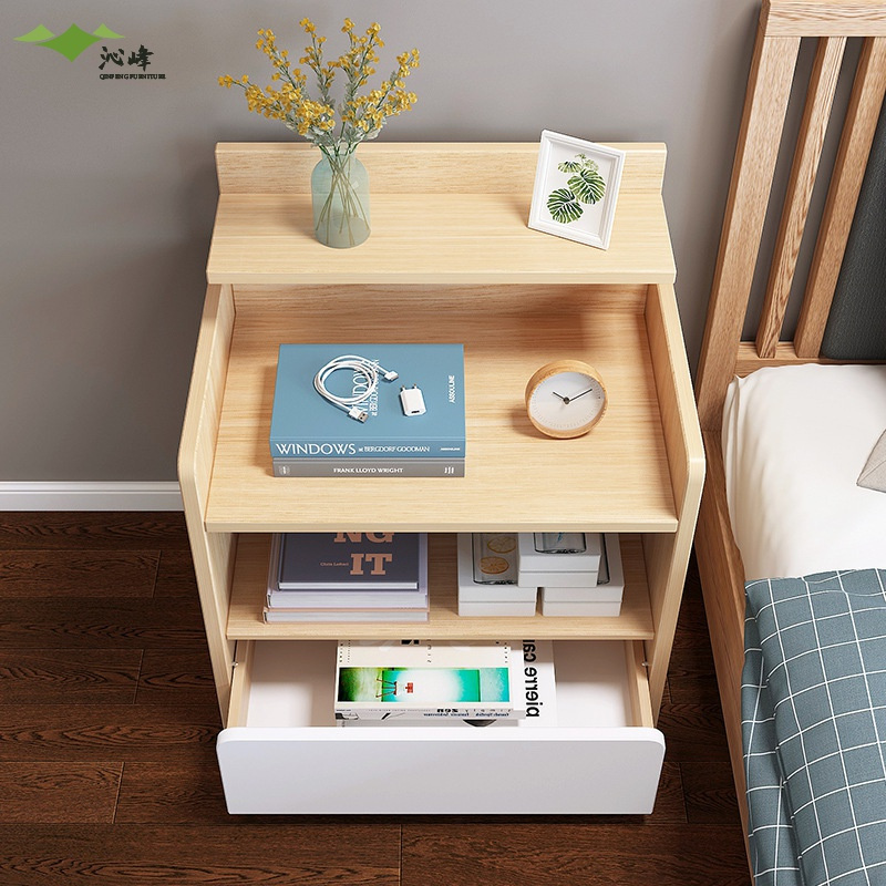沁峰床头柜简约现代迷你小型多功能储物柜ins收纳柜卧室简易置物架
