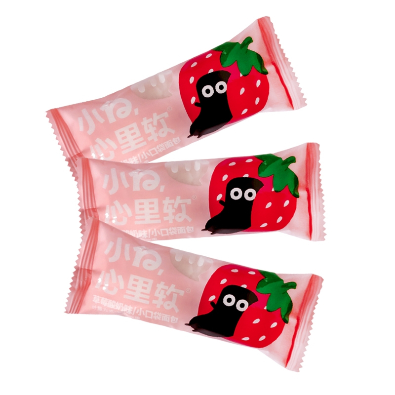 小白心里软 小口袋夹心面包(草莓味)整箱4斤