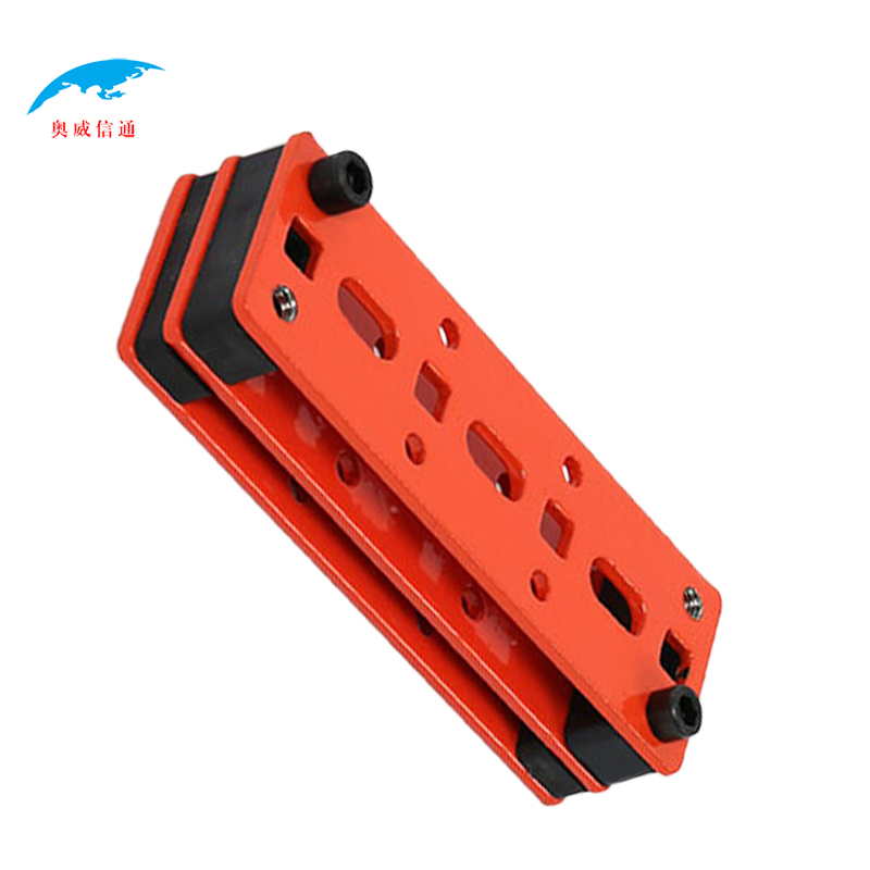 奥威信通 钢制动力固线器 钢多孔长孔 压线板理线夹压板 个 橙色多孔160mm