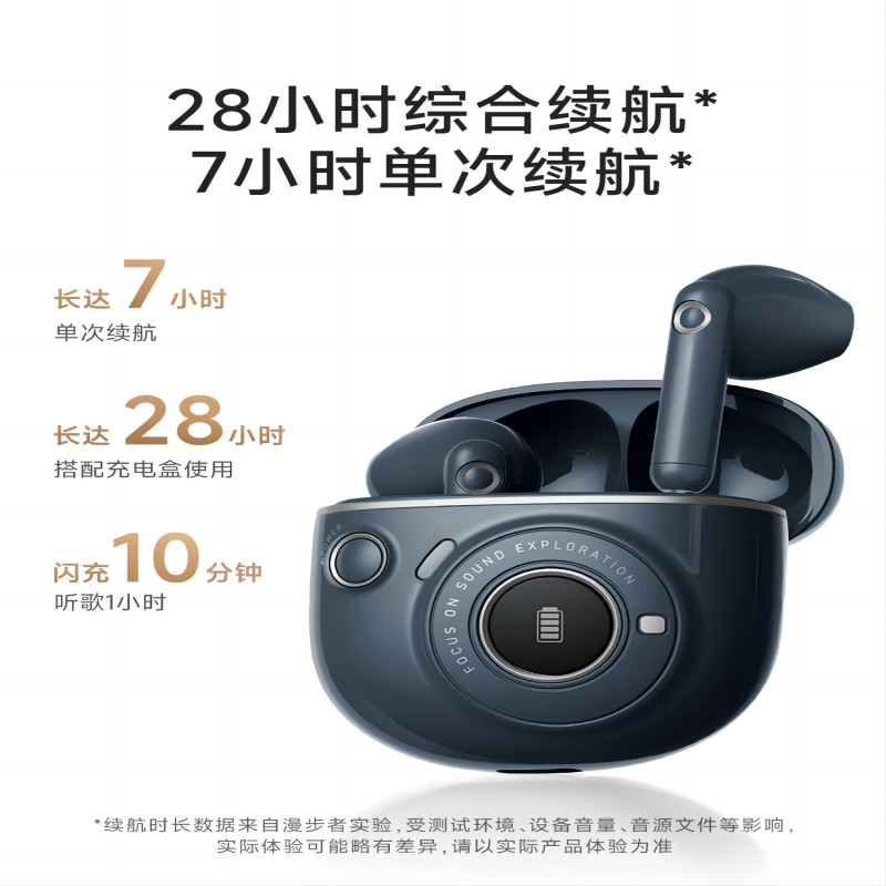 EDIFIER/漫步者 TO-U3 plus真无线蓝牙耳机创意屏显通话降噪新款半入耳式音乐游戏运动久戴不痛男生女生礼物高清大图