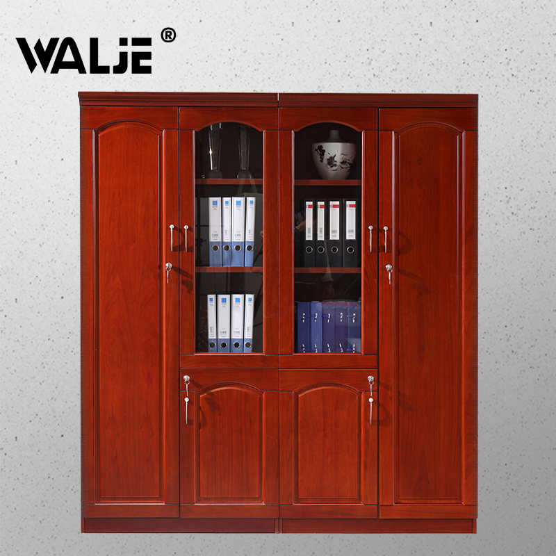 walje000114文件柜资料柜四门木质文件柜