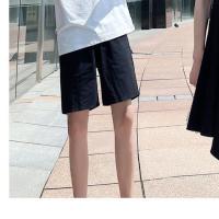 情侣装夏装2021新款ins潮流短袖t恤超火连衣裙中长裙法式一衣一裙 黑色短裤 M