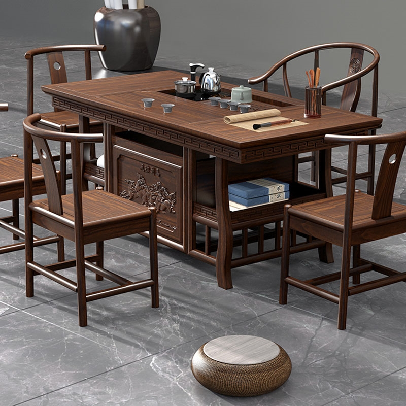 茶桌椅组合实木泡茶台茶具套装一体家用闪电客小茶几功夫茶道中式茶艺