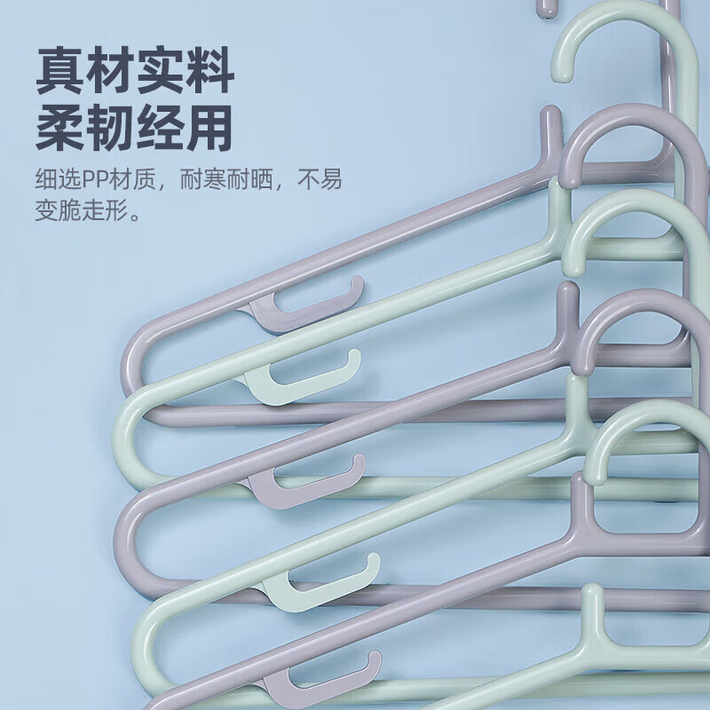 茶花 0731大衣架 防滑晾衣架子衣服架衣挂晒衣服撑子挂衣架防风 10支高清大图