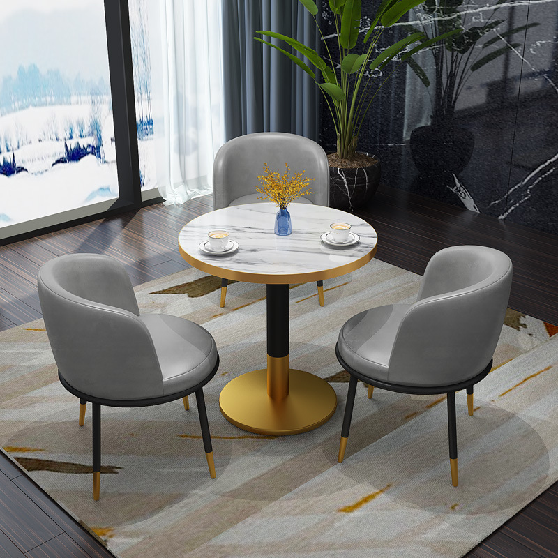 幻窕 CA241 简约接待洽谈桌椅组合休息小圆桌阅览桌