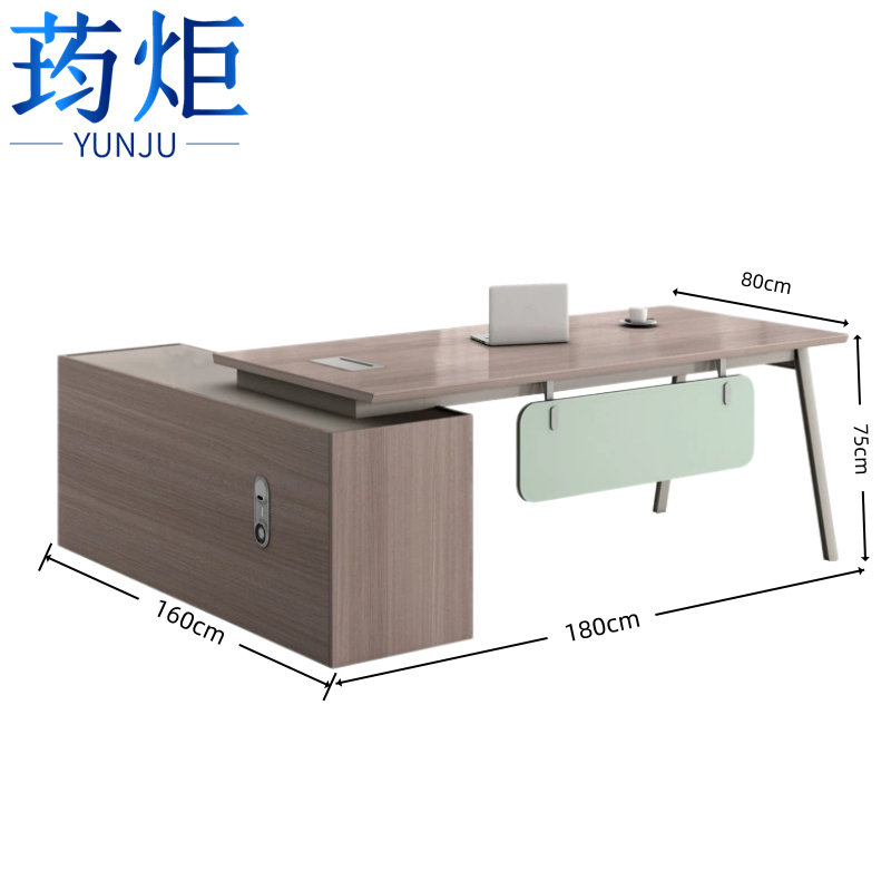 荺炬办公桌老板桌160-200cm高清大图