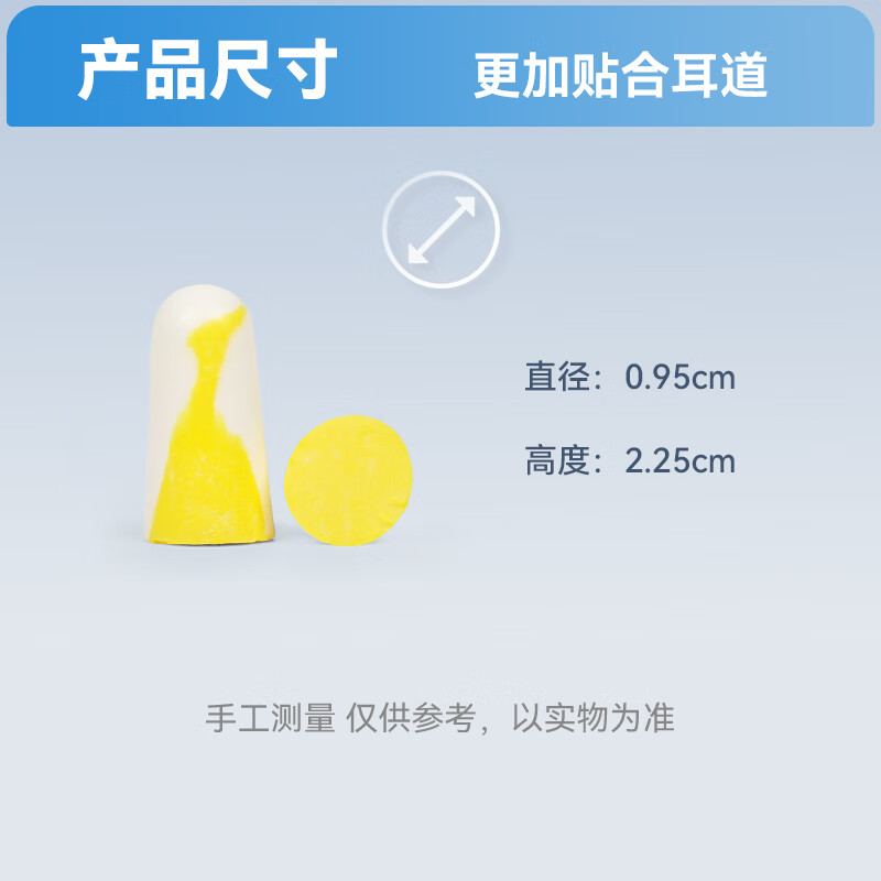 霍尼韦尔(Honeywell) 303S 耳塞 隔音降噪睡眠学习工作睡觉 小号柠檬黄 (12枚装)高清大图