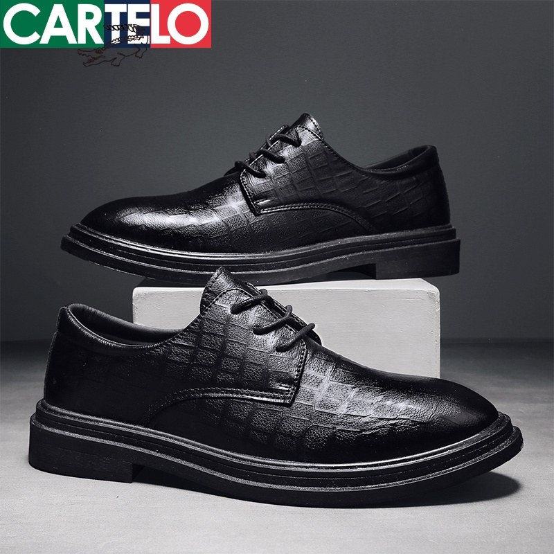 线下专柜同款卡帝乐鳄鱼cartelo新款时尚男士男鞋休闲鞋子商务皮鞋