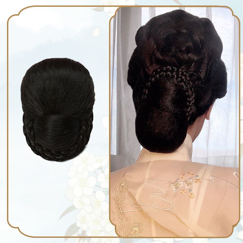 古装假发新款麻花发包后脑勺发髻古风汉服宋制百搭温婉盘发造型新款