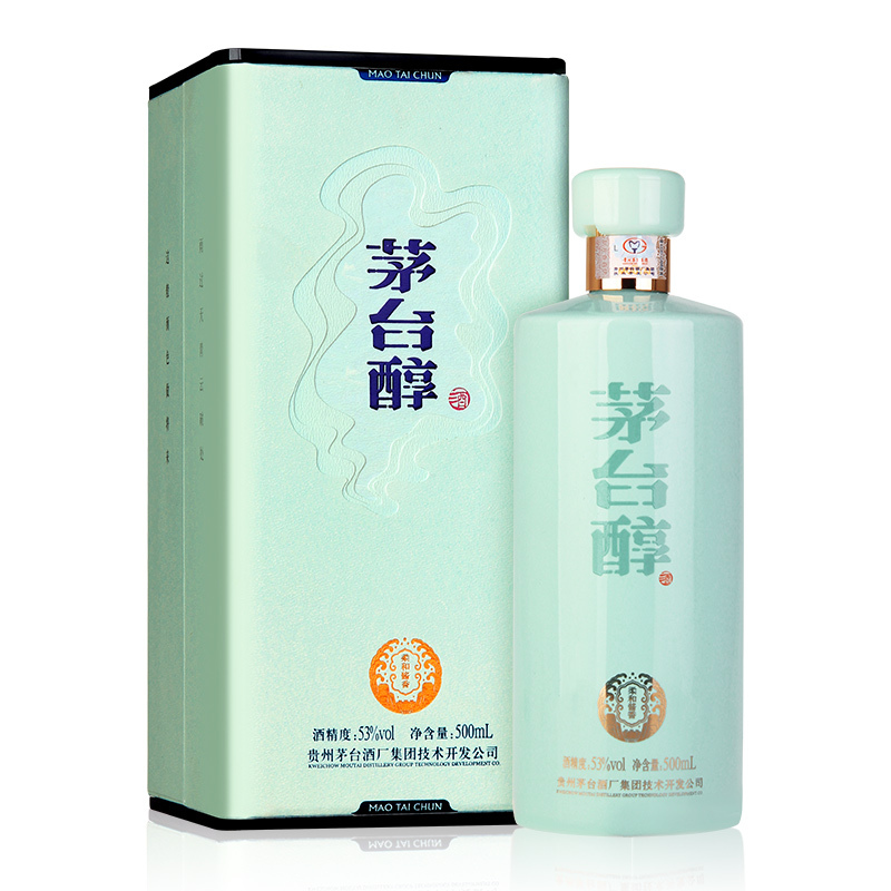 [酒厂直供]茅台醇53度500mL柔和酱香型白酒 茅台醇 天青 单瓶装