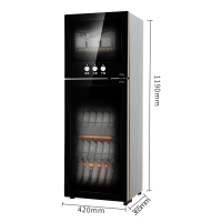 铭首(Minsow) ZTP-168 餐具厨房消毒柜 商用家用立式消毒柜 上室臭氧杀菌 下室二星级红外线高温消毒杀菌柜