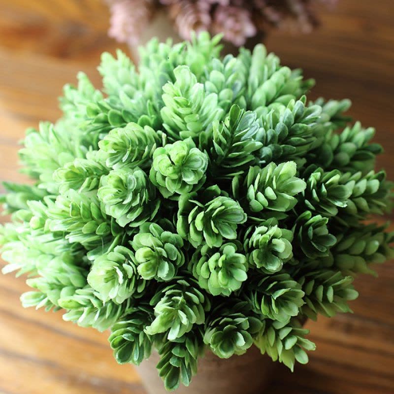 美帮汇仿真树球盆景 咖盆 绿植盆栽 花球球桌面餐桌装饰品 15图片