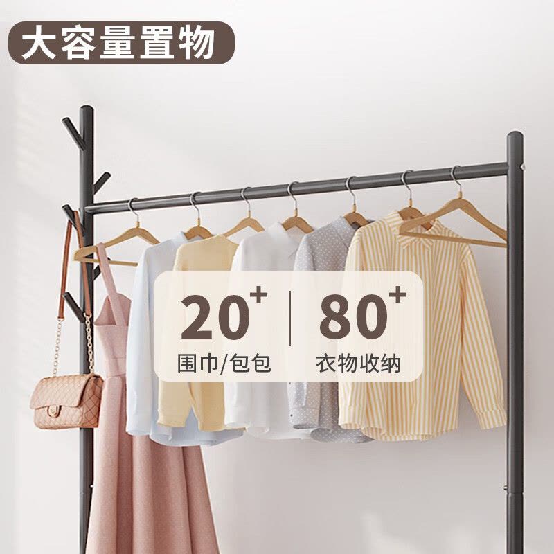 多功能衣帽架落地挂衣架轻奢卧室衣架落地金属收纳架室内衣服架图片