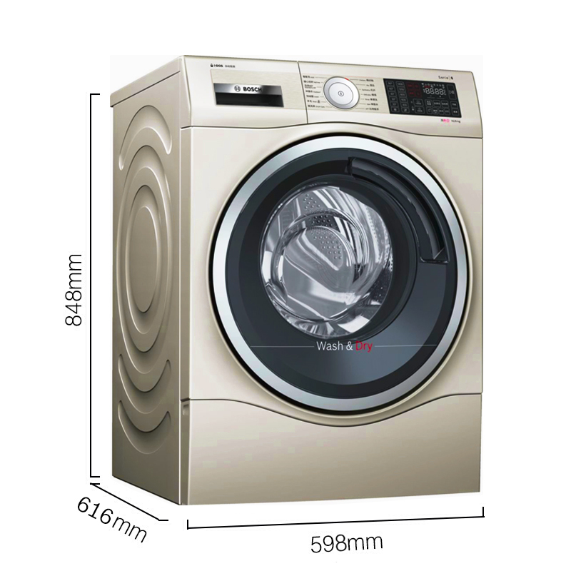 博世(BOSCH) WDU286690W 变频滚筒洗衣机 洗烘一体机 热风除菌 智能家居互联高清大图
