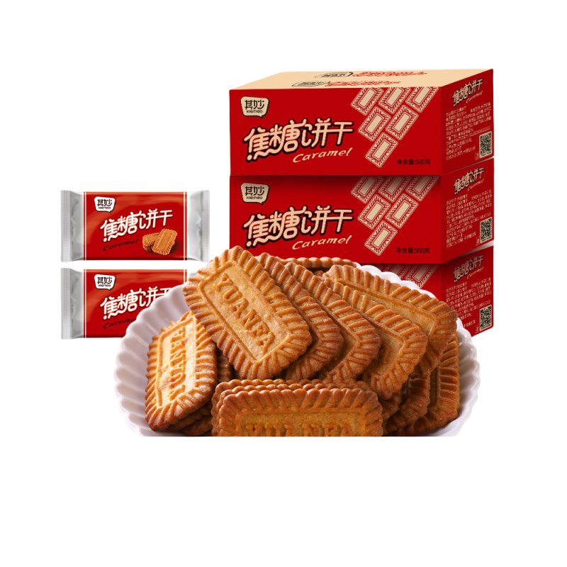 焦糖饼干整箱300g[约20包]比利时风味散装多口味网红零食小吃休闲食品早餐糖粒薄饼零食小吃休闲食品