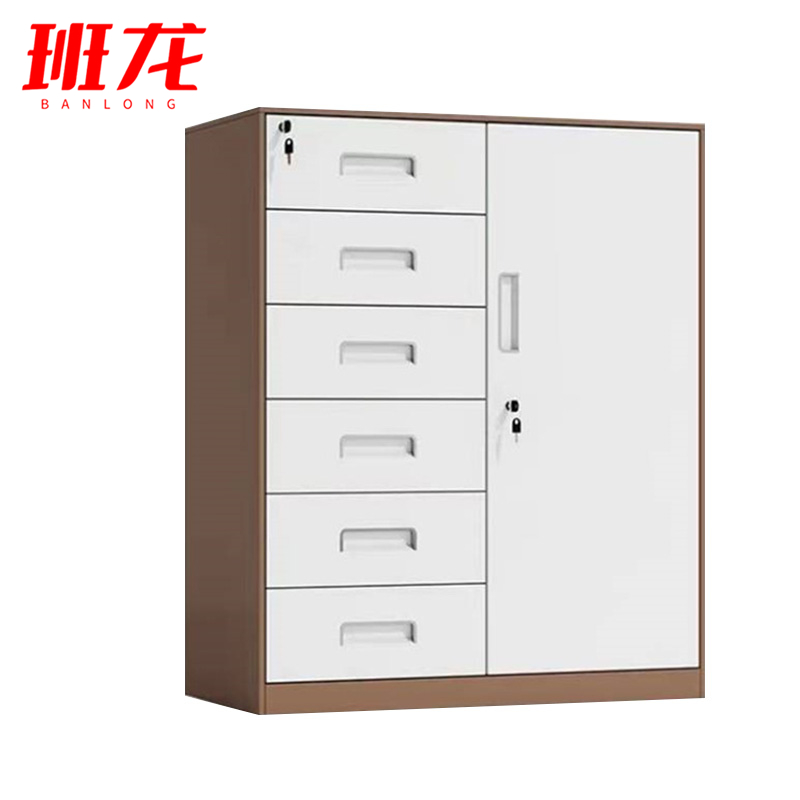 班龙铁皮抽屉柜六斗台高清大图
